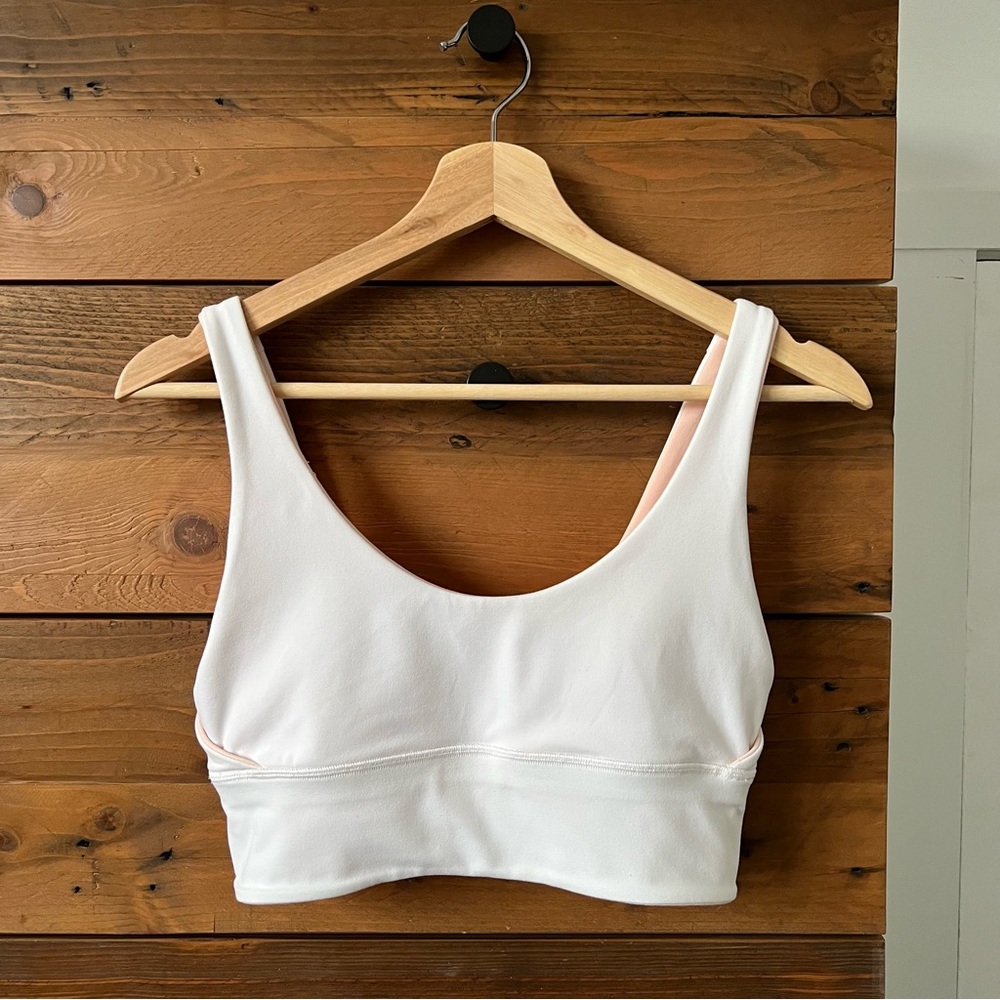 lululemon White & Peach Reversible Align Sports Bra